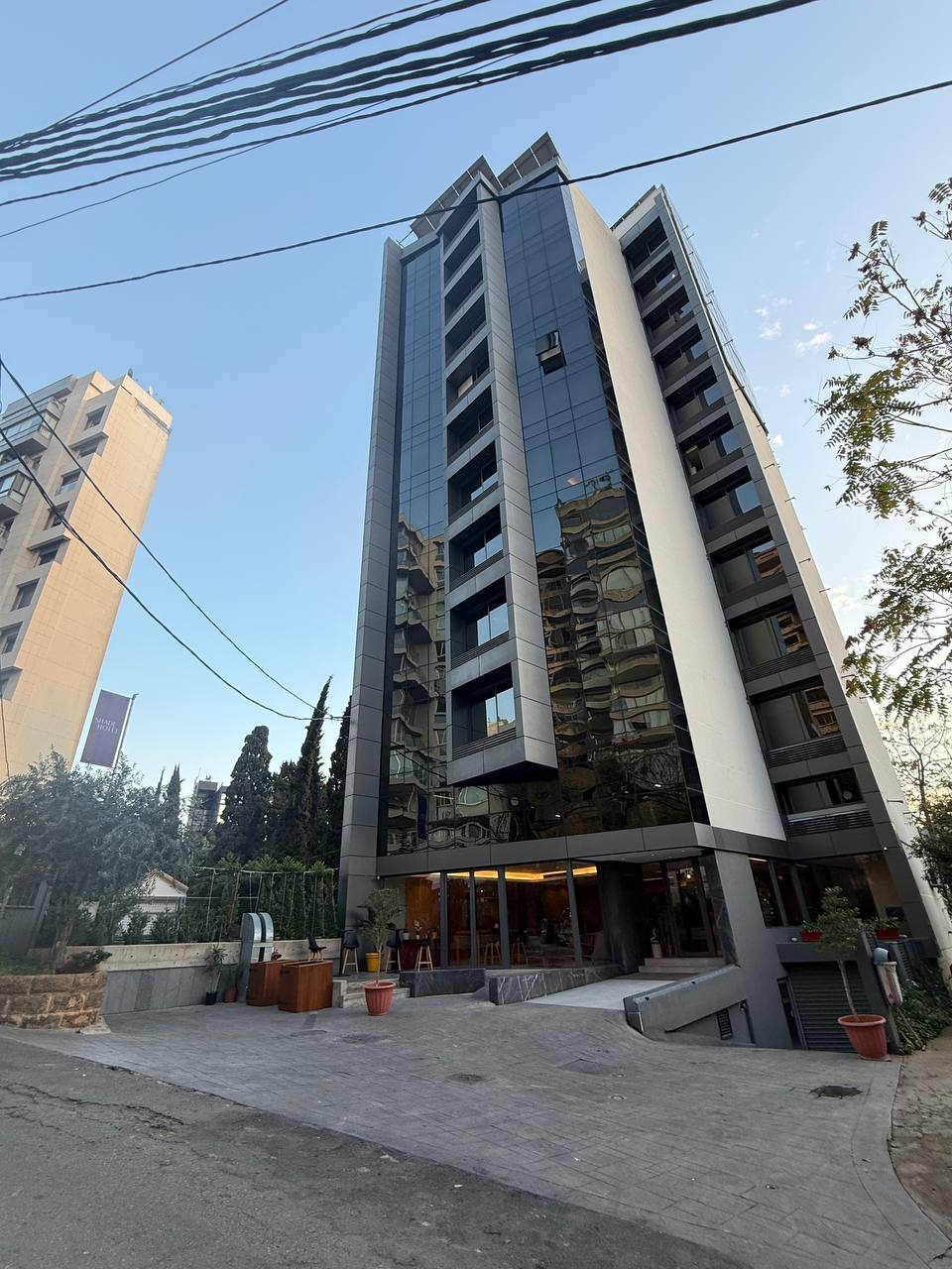 SHADE Hotel Beirut at dusk